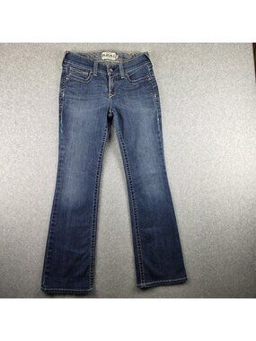 Ariat REAL Jeans Womens 28R Ocean Mid Rise Bootcut Whipstitch Stretch Western